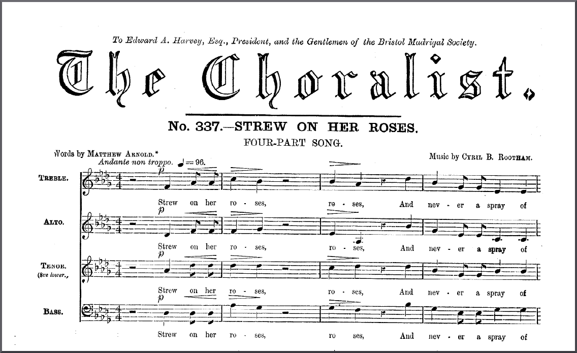 Cyril Rootham: Strew on her Roses