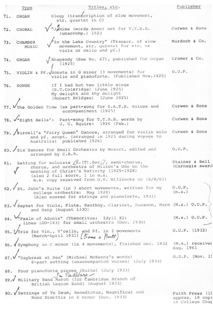 List of CBR works from JStJR